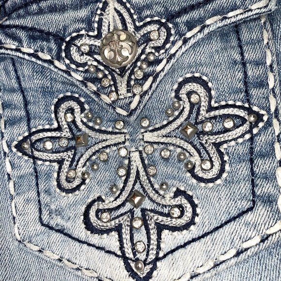 🚫SOLD! 👖I•MISS ME•I Light Wash Boot Cut 28x34 👖 - Picture 4 of 8